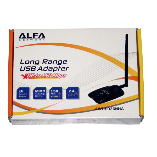 ALFA AWUS036NHA 802.11n Wireless-N Wi-Fi USB Adapter High Speed Atheros AR9271 