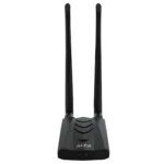 ALFA AWUS036ACH dual-band USB WiFi adapter with two external antennas, designed for high-speed 2.4GHz and 5GHz wireless connectivity.