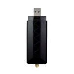 Front view of Atheros AR9271 2.4GHz USB WiFi adapter with antenna connector for wireless auditing