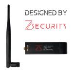 zSecurity 2.4GHz USB WiFi adapter with Atheros AR9271 chipset and detachable antenna, designed for wireless penetration testing