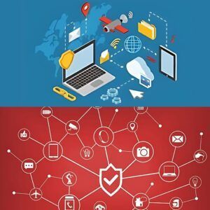 Illustration of a laptop, cloud, and network icons representing zSecurity’s Learn Network Hacking and Advanced Network Hacking courses.