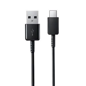 Black USB-A to USB-C cable resembling a standard charging cable, used for covert keystroke injection
