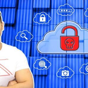 Ethical Hacking From Scratch course thumbnail featuring Zaid Sabih and cloud security icons with a red skull padlock.
