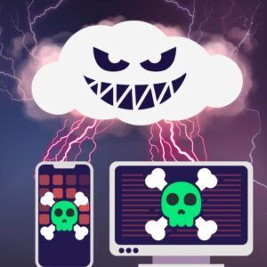 ✅ Caption
zSecurity’s Learn Ethical Hacking Using the Cloud course teaches students how to ethically hack cloud environments and protect cloud-based systems. Illustration of a malicious cloud with lightning targeting a computer and smartphone, representing zSecurity’s Learn Ethical Hacking Using the Cloud course.