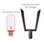 Labeled zSecurity Network Hacking Kit – Wi-Fi Cactus and dual-band RTL8812AU USB wireless adapter