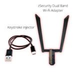 zSecurity PenTesting Hacking Kit – RTL8812AU dual-band USB Wi-Fi adapter and labeled USB-C keystroke injector cable