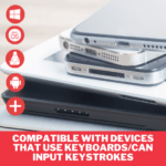 An image illustrating the compatibility of the BadUSB-C Keystroke Injection Cable with devices that can input keystrokes, including Windows, macOS, Linux, Android, and other keyboard-enabled devices.