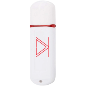 A top and side view of the zSecurity Cactus USB device, designed to perform keystroke injection attacks over Wi-Fi, featuring a sleek white design with red accents and the zSecurity logo.