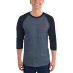 zSecurity 3/4 Sleeve Raglan Shirt – Denim Blue and Navy Edition